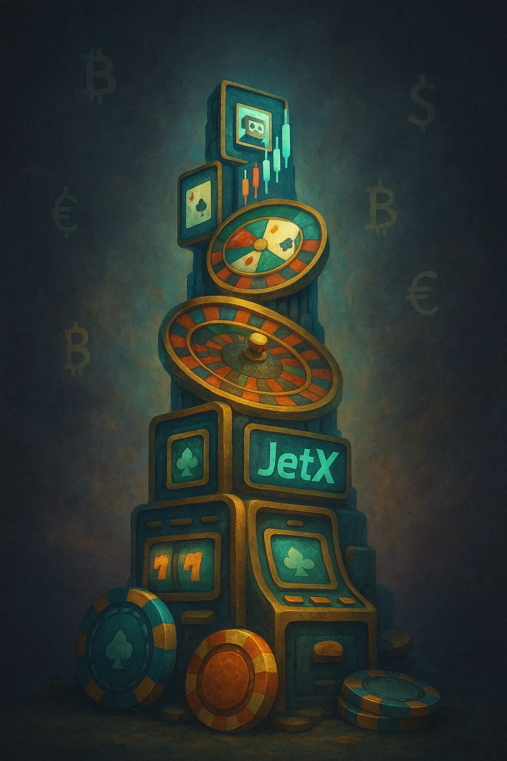 crypto game categories including crash games, slots, and Web3 worlds